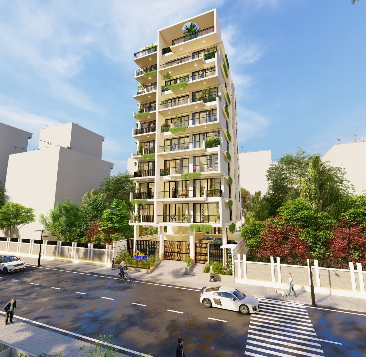 Modern residential development